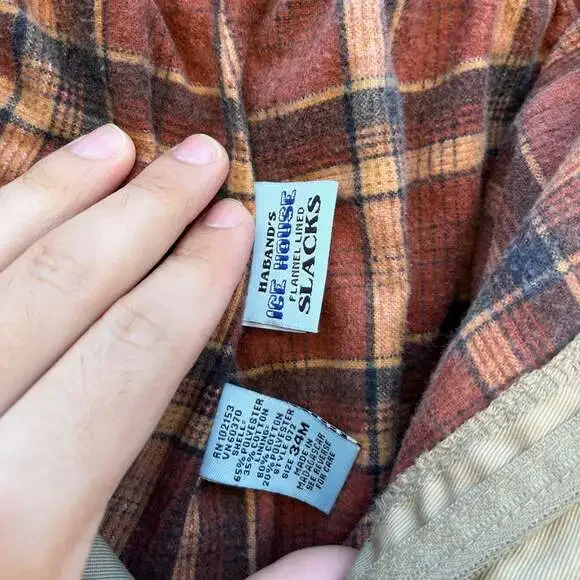 Vintage Haband Ice House Flannel Lined Slacks - Picture 6 of 6